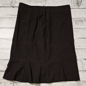 Jacob Brown Ruffle Hem Pencil Skirt Business Casual Career Size 6